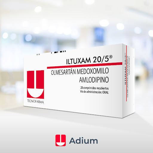Olmesartán Medoxomilo + Amlodipino Iltuxam 20mg/5mg Caja x 28 Comprimidos Recubiertos
