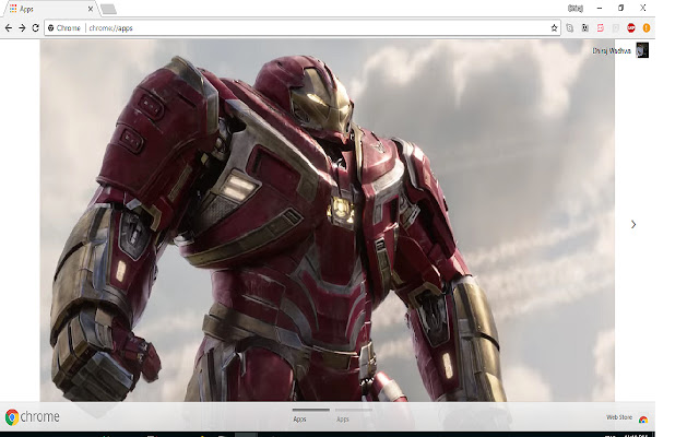 Hulk Buster Theme chrome extension