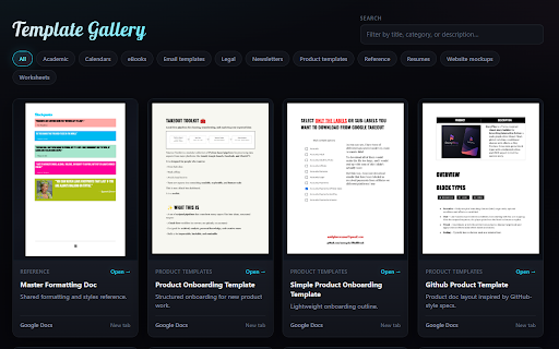 Goodocs New Tab screenshot 1