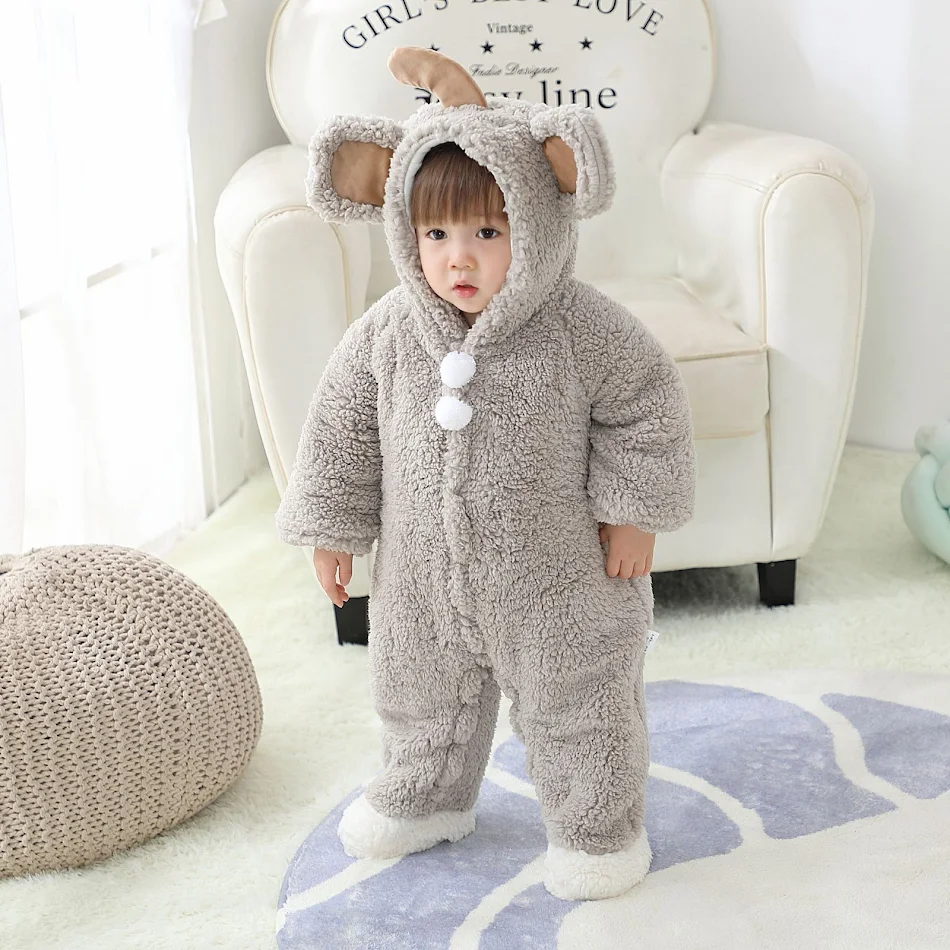 Dicke, warme Baby-Onesies Einfach und Süß Kuschelig Weich Optimal für Kälte Angenehm zu Tragen Wärmt Ihr Baby Perfekt