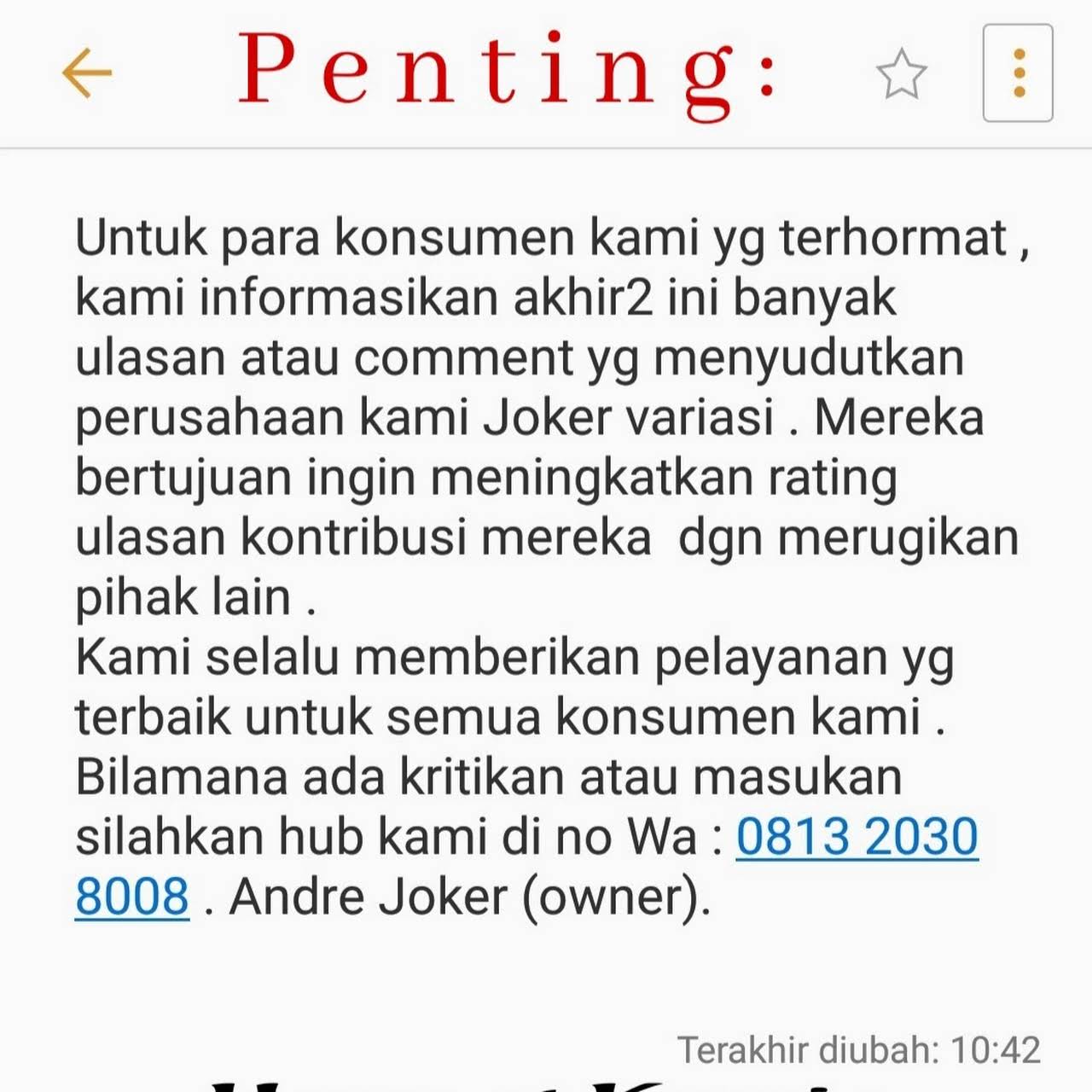 Joker Variasi Modifikasi Motor Hpwa 0813 2030 8008