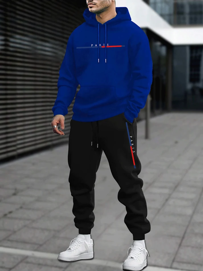 Męski Dres Sportowy Bluza i Spodnie Dresowe Wygodny Zestaw do Wypoczynku i Aktywności Fizycznej Idealny do Treningu i Relaksu Stylowy i Funkcjonalny