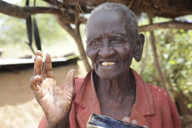 Kimoi Chelal, 84, speaks to the Star in Chemoe, Baringo North subcounty, on August 4