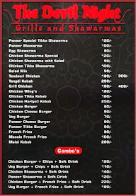 The Devil Night Grills Nd Shawarmas menu 1
