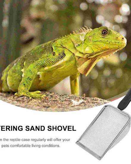 Stainless Steel Fine Mesh Reptile Substrate Sand Shovel f... - 2