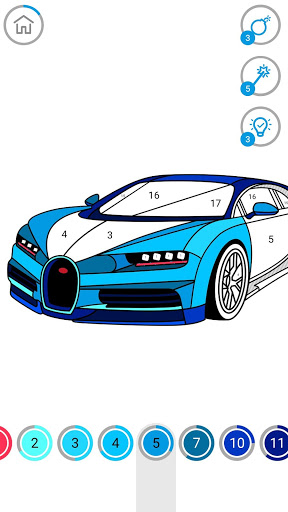 Screenshot Cars Coloring by Number