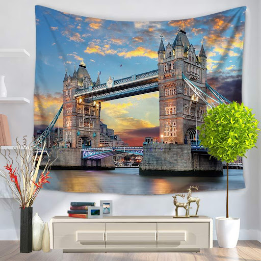 Title 1, Art building tapestry for unique home decor. Tr...