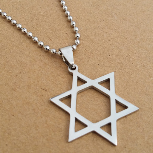 Title 9, Six-pointed star necklace a beautiful symbol of...