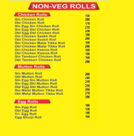 Kolkatta Kathi Rolls menu 2