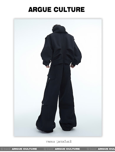 Title 2, Pantalon décontracté épais avec design plié et ...