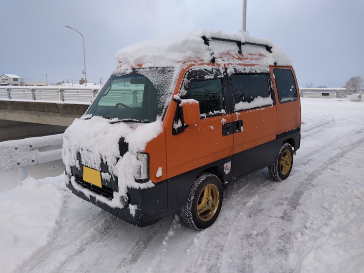 サンバーディアスワゴンの雪が積もった・アゲバン・サンバーディアスワゴン・年末寒波・散髪してきた✂︎に関するカスタム事例の投稿画像5枚目