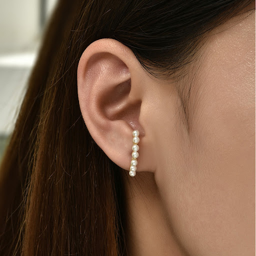 Title 1, Personalized Womens Simple Pearl Earrings, cla...