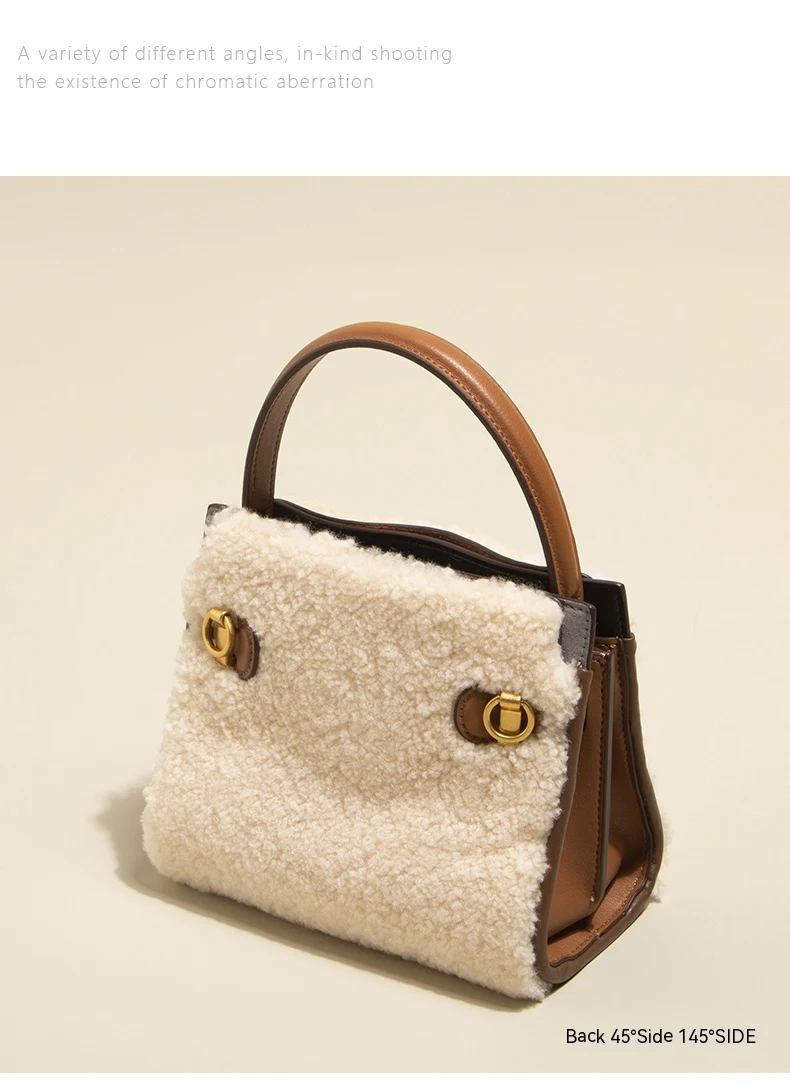 Title 10, Dameslamswol tas herfst- en wintermode, all-mat...