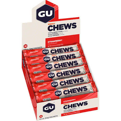 GU Energy Chews: Strawberry, Box of 18