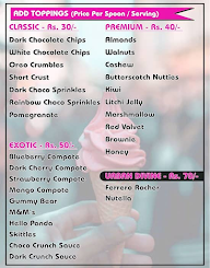 Urban Yogurt menu 2