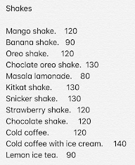 Milkshake Club menu 2