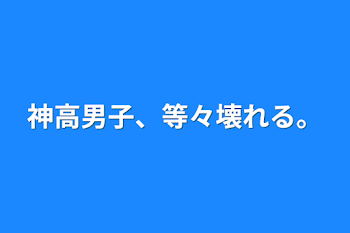 神高男子、等々壊れる。