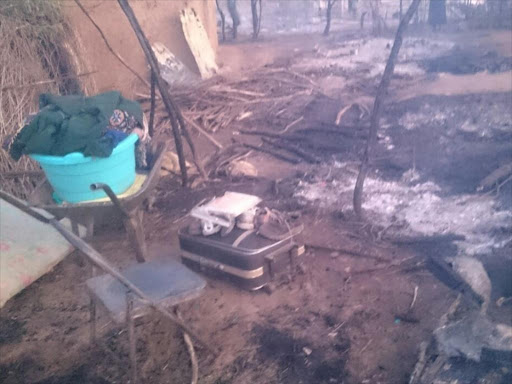 Some of the items that were salvaged after 150 manyattas were burnt down in Ruruk village, Lokichogio ward,Turkana county, December 14, 2017, /HESBOUN ETYANG