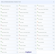 Motimahal Delux Tandoori Trail menu 2