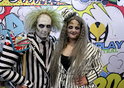 A pair of 'Beetlejuice' fans at Comic Con Africa 2019.