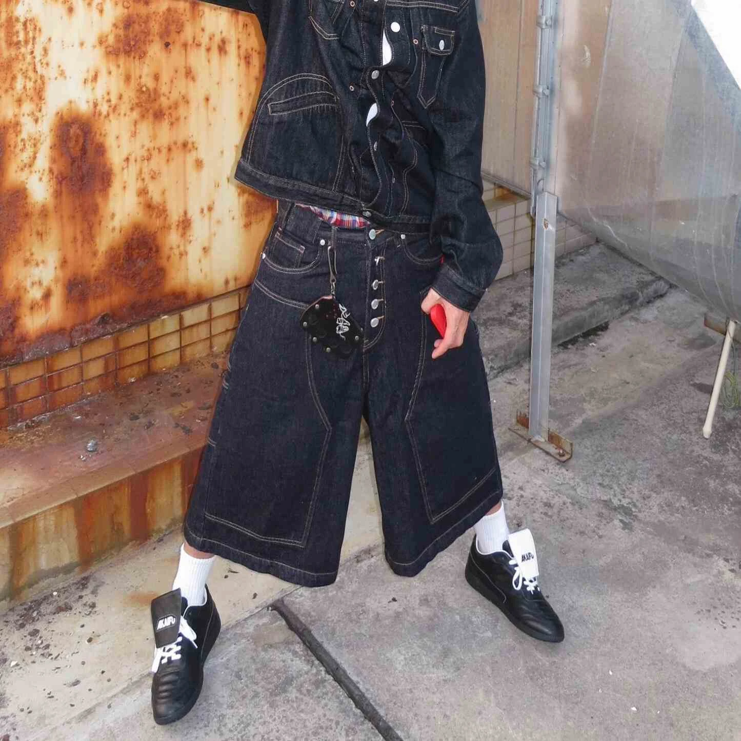 Title 6, Trendy Washed Wide Leg Short Pants for a comfor...
