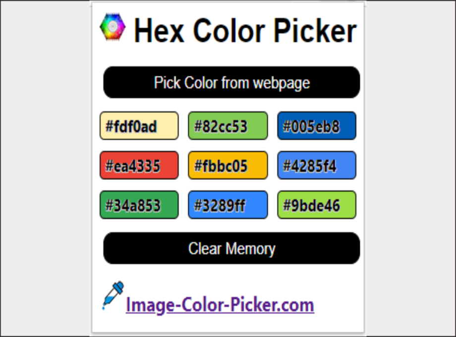 Hex Color picker for Chrome™ Preview image 1