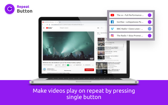 Repeat button chrome extension