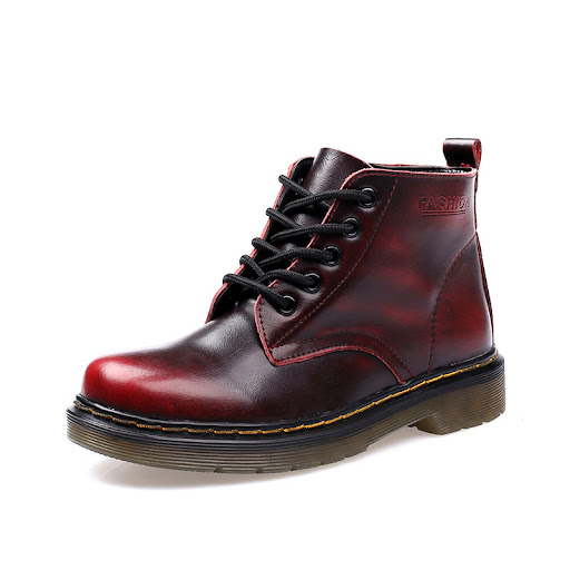 Title 10, Womens Leather Short Boots with Thick Heels. E...