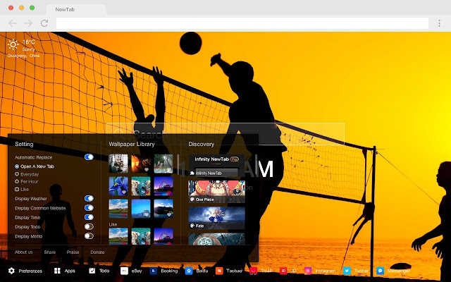 Volleyball HD Wallpapers New Tab Themes