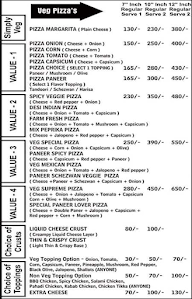 Golden And Delight Pizza menu 1