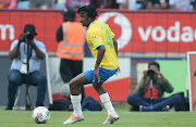 Terrence Mashego makes his debut for Mamelodi Sundowns in the DStv Premiership match aganst AmaZulu at Loftus Versfeld on September 18 2022.