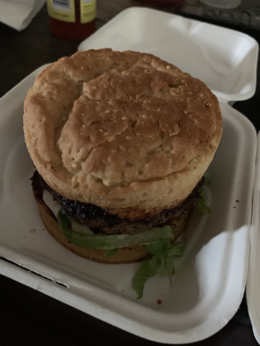 Mushroom burger on GF bun