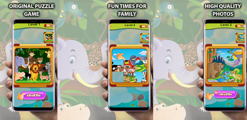 Jigsaw Puzzle Animals: Cartoon Puzzles for Kids