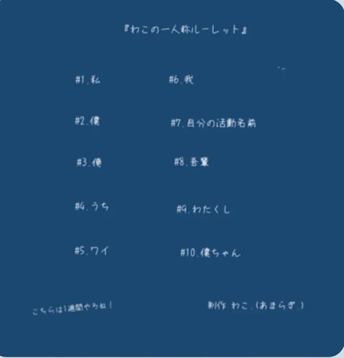 「一人称ルーレット！」のメインビジュアル