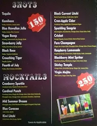 Tranz Bar menu 3