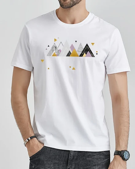 T-shirt Men's Causal O-neck Graphic Printing Summer Print... - 1