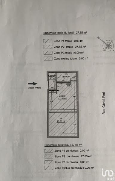 Vente locaux professionnels  161 m² à Gentilly (94250), 88 000 €