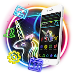 Cover Image of Télécharger Neon Colorful Unicorn Theme 1.1.2 APK