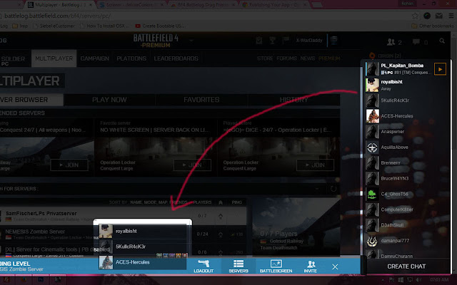 BF4 Battlelog Drag Friends chrome extension