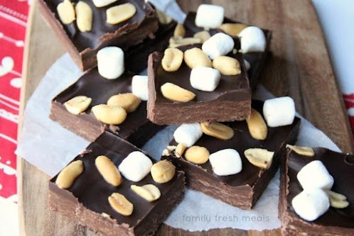 Rocky Road Fudge Bites