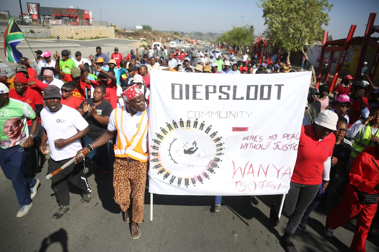 Diepsloot residents march against crime.