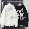 Áo Khoác Nam Nữ Hoodie Nỉ Trơn Basic In Chư Mau Form Rộng Tay Bồng Khóa Kéo Có Mũ Ulzzang Giá Rẻ Couple