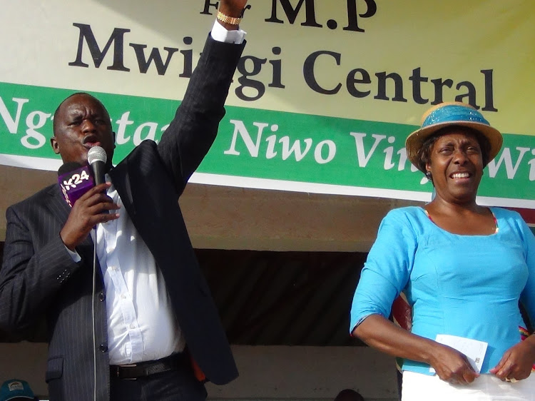 Ambassador Kiema Kilonzo and Kitui governor Charity Ngilu Kilonzo in a photo taken during the 2013 campaigns.