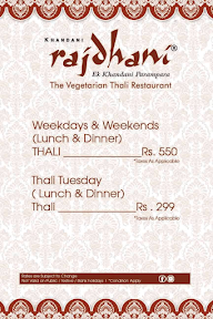 Rajdhani Thali Restaurant menu 7