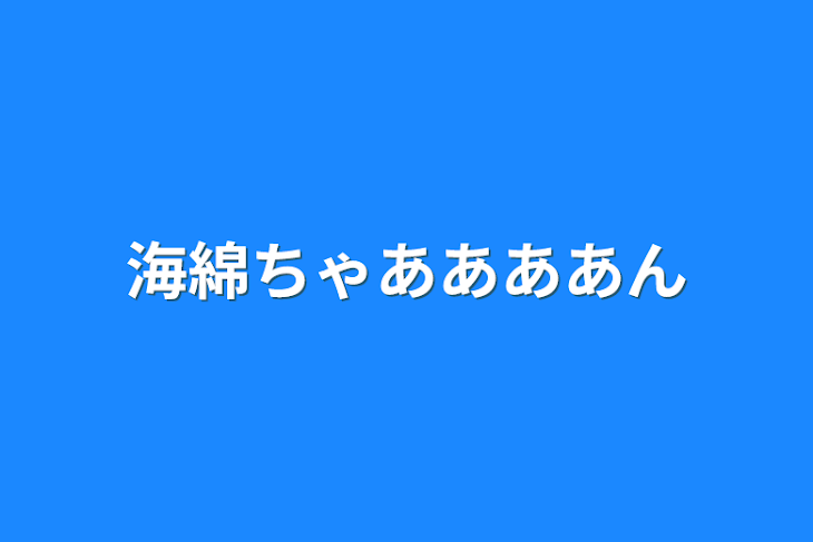 「海綿ちゃああああん」のメインビジュアル