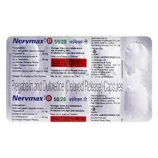 Nervmax D 20mg/50mg Capsule 10s