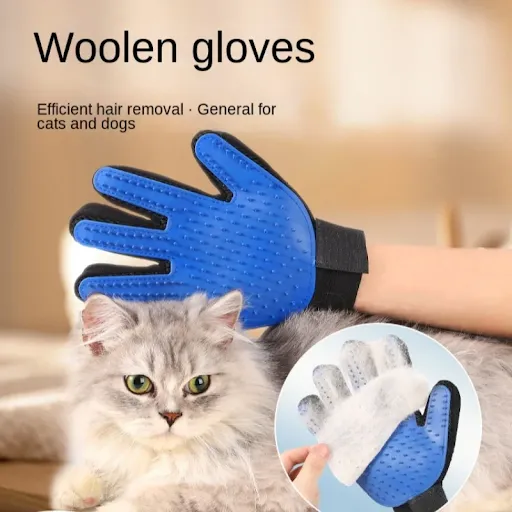 Pet Hair Remover Gloves, Silicone Hair Sticking, Massage, Bathing Cleaning, Grooming Supplies, Cat and Dog Brush
