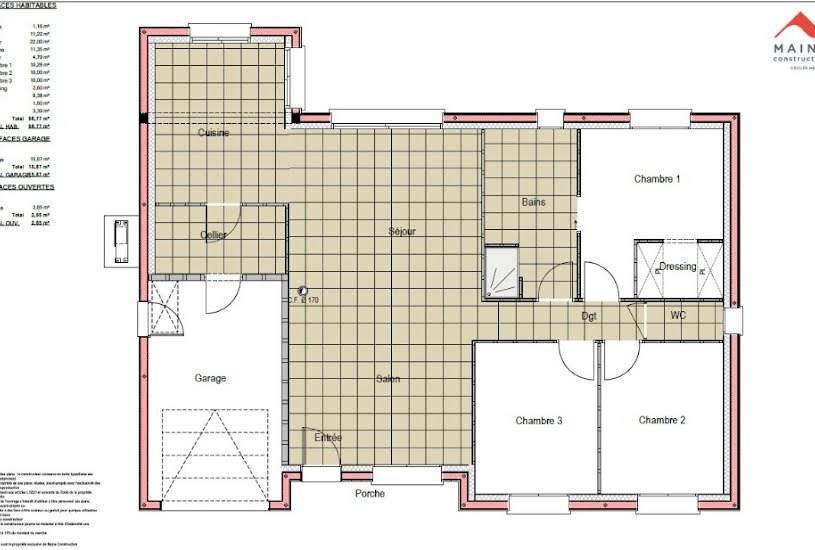  Vente Terrain + Maison - Terrain : 426m² - Maison : 96m² à Pruillé-le-Chétif (72700) 