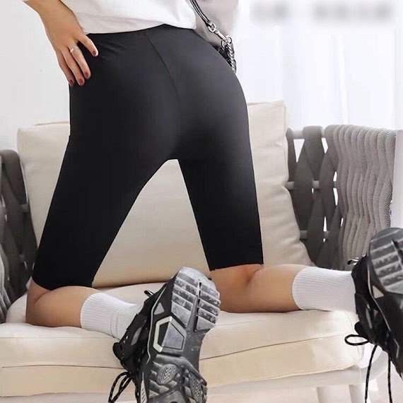 Quần Đùi Nữ Mặc Nhà Chất Thun Ôm , Quần Legging Nữ Dáng Lững Tập Gym , Yoga - Qo010