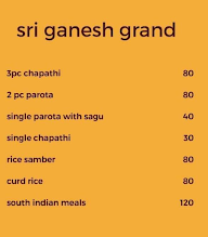 Sri Ganesh Grand menu 3